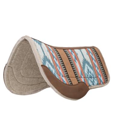 Weaver Leather Herculon Trail Saddle Pad with Wool Felt Bottom Blue/Brown