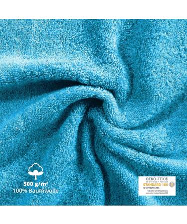 Class Home Collection Terry Towels - 50x100 cm Pack of 4 | 100% Cotton Turquoise - Premium Quality for Home Use - Buy Online on GoSupps.com