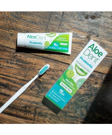  Aloe Dent AloeDent Probiotic fluoride-free oral microbiome balance natural probiotic with aloe vera fresh breath alcohol-free SLS-free vegan 75 ml - Buy Online on GoSupps.com