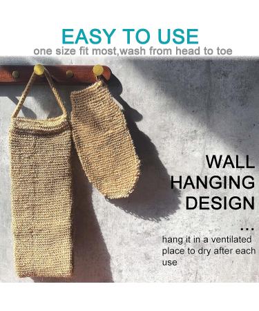 4 Pack Natural Hemp Exfoliating Gloves - Bath Sponge Scrubber for Dead Skin Removal - Deep Clean and Invigorate Your Skin - Machine Washable - Double Sided - Buy Online on GoSupps.com