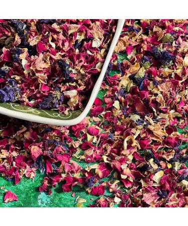 Fairy Festival' - 50g- Dried Edible Flower Petals - Red Rose Pink Rose Blue Cornflower Cream Jasmine and Purple Mallow - Food Grade - Culinary - Cake - Bake - Decoration (340) - Buy Online on GoSupps.com