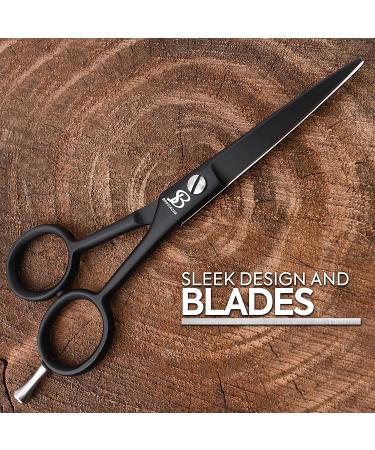 BROSTACHE Beard & Mustache Scissors for Men - Hand-Forged with Bevel Edge in Leather Travel Pouch | Precision Grooming Kit with Extremely Sharp Scissors & Adjustable Screw - Buy Online on GoSupps.com