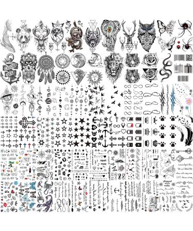 COKTAK 66 Sheets Small Black Animals Temporary Tattoos For Women Men Kids Finger Arm  Tiny Space Moon Halloween Tattoo Stickers Adults Teens Girls Boys Hands  Fake Tattoos That Look Real And Last Long AnimalLetter