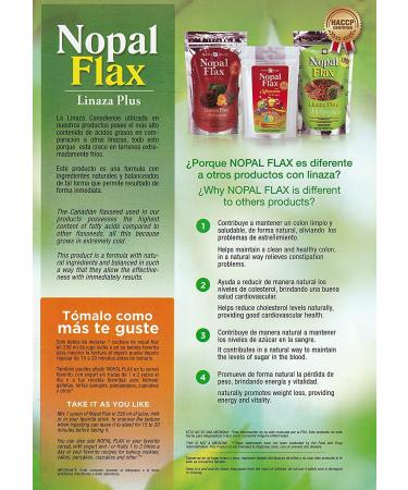 Nuestra Salud Nopal Flax Seed Original Meal Plus - 1lb/454g - 100% Natural Blend for Good Health - Ground Linaza Seed & Superfoods - Buy Online on GoSupps.com