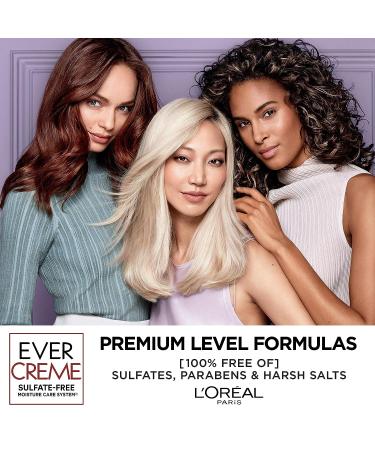 L'Oreal Paris EverCreme Sulfate Free Conditioner 8.5 Fl Oz - Pack of 2 | Triple Action Hydration with Apricot Oil | For Dry, Brittle, or Color Treated Hair - Buy Online on GoSupps.com