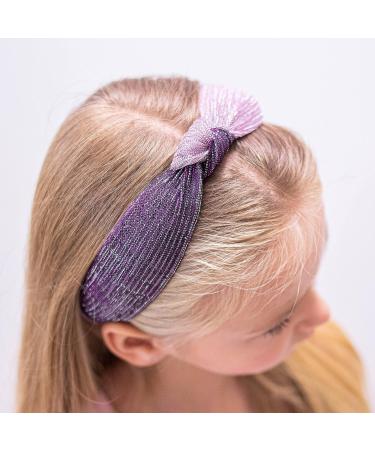 FROG SAC Girls' 3-Pack Top Knot Headbands - Cute Two Tone Knotted Headband Set for Kids - Fashion Hair Accessories in Purple, Pink, Blue - Buy Online on GoSupps.com