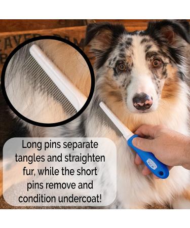 Horicon Pet Detangling Grooming Comb - 37 Pin Stainless Steel Teeth for Dogs, Cats & Small Animals - Remove Matted Fur, Knots & Tangles - Buy Online on GoSupps.com