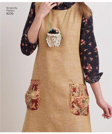 Simplicity 8230 Women's Reversible Apron Dress Sewing Pattern | 2 Styles | Sizes XS-XL - Buy Online on GoSupps.com