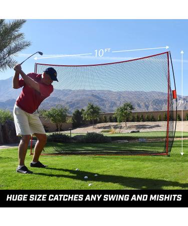 GoSports Golf Practice Hitting Net - Large 10x7 Size - Indoor/Outdoor Personal Driving Range - Designed by Golfers - Buy Online on GoSupps.com