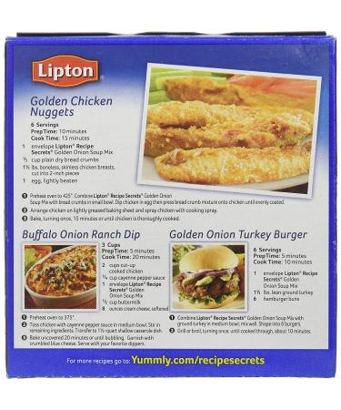 Lipton Golden Onion Recipe Soup & Dip Mix 2.6oz (5 Boxes) - Delicious Flavor Enhancer - Buy Online on GoSupps.com