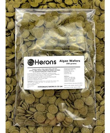 HERONS Spirulina Algae Wafers 200g - Sinking Wafers for Bottom-Feeding Fish - Fiber-Rich Immune Support - Buy Online on GoSupps.com