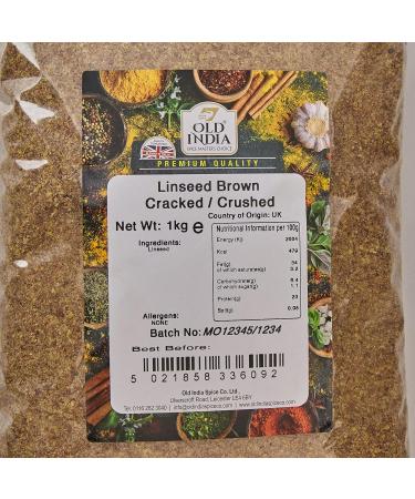 Old India Linseed Brown Cracked 1 kg - Premium Quality Flaxseed for Cooking & Baking - Buy Online on GoSupps.com