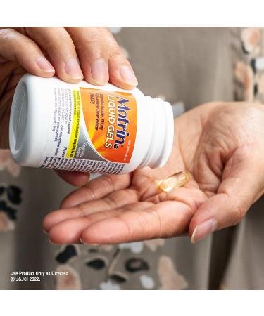 Motrin IB Liquid Gels with 200mg Ibuprofen per Caplet, Pain Reliever & Fever Reducer for Adults, Relief from Minor Arthritis Pain, Muscle Aches, Headache, Menstrual Cramps & Backache, 120 ct 120 Count (Pack of 1) - Buy Online on GoSupps.com