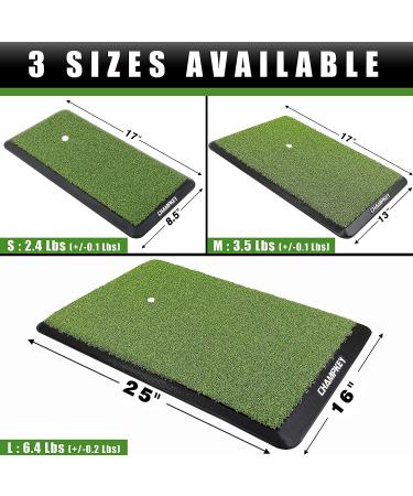 CHAMPKEY Alignment Guide Golf Practice Mat | Premium Fairway Hitting Mat for Indoor/Outdoor Training - M(13 x 17) - Buy Online on GoSupps.com
