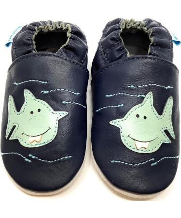 MiniFeet Premium Soft Leather Baby Shoes - Buy 4 Pairs, Get 1 Free! | Toddler Shoes 0-6 Months to 4-5 Years - Shark Design - Buy Online on GoSupps.com