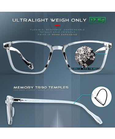Buy ATTCL Unisex Blue Light Filter Glasses - UV Protection No Prescription Needed Model M Bl5577-Transparent - Buy Online on GoSupps.com