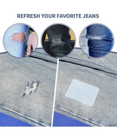 KING MOUNTAIN 20 Pcs Cotton Denim Iron-on Repair Patch Kit - 5 Shades of Blue Jeans, Clothing Decoration - Size 3x4-1/4 (Denim-3 x 4-1/4) - Buy Online on GoSupps.com