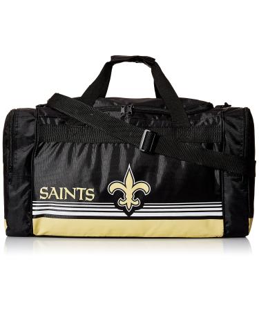 New Orleans Saints Medium Striped Core Duffle Bag