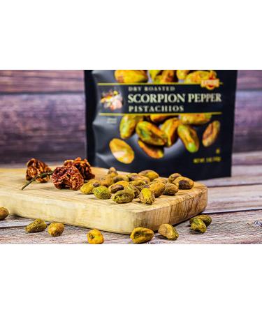 Setton Farms Pistachios - Scorpion Pepper Extreme Flavor - 5 oz - Non-GMO, Gluten Free, Vegan, Kosher - Buy Online on GoSupps.com