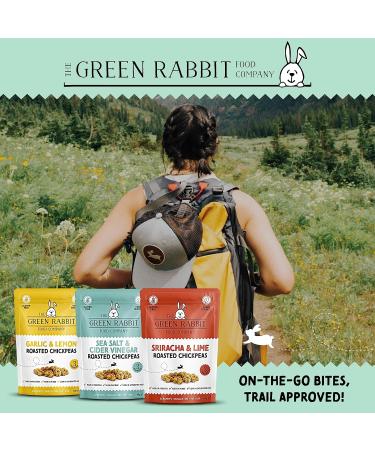 The Green Rabbit Gluten Free Roasted Chickpeas 3 Flavour Variety Pack - Healthy Snacks High in Plant-Based Protein & Fibre - Low in Fat Sugar & Calories - Vegetarian & Vegan Friendly - 6 Packs x 60g - Buy Online on GoSupps.com