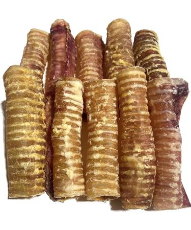 Beef Trachea Dog CHEW Treat - (4/6/12 INCH) Beef Trachea for Dogs - *(6 INCH 10 Pack)* - Single Ingredient Beef Treats - 100% Natural Free Range Beef - Dental CHEW 1 count (Pack of 10) - Buy Online on GoSupps.com