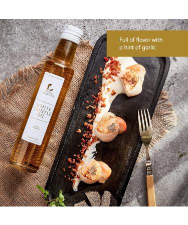 TruffleHunter White Truffle Oil - 250ml Extra Virgin Olive Oil for Cooking and Seasoning - Buy Online on GoSupps.com