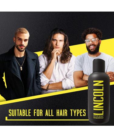 LINCOLN Charcoal Shampoo & Conditioner for Men - Anti-Dandruff & Hair Growth Formula - 250ml - Buy Online on GoSupps.com