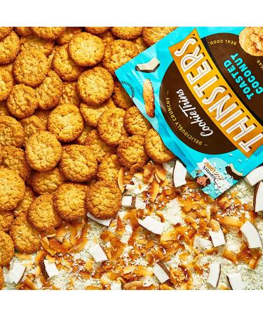 Thinsters Toasted Coconut Cookie Thins 16oz (Pack of 2) | Non-GMO, Peanut-Free, Crunchy Cookies - No Corn Syrup or Artificial Ingredients - Buy Online on GoSupps.com