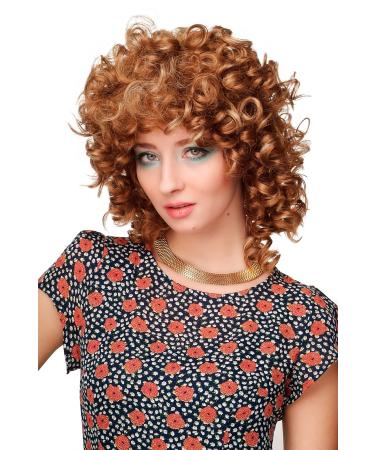 WIG ME UP - Lady's wig super voluminous curly dark blonde mix highlighted shoulder length 40 cm WL-2342-27H24B