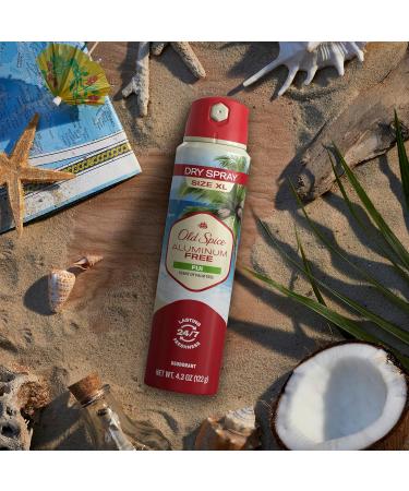 Old Spice Men's Aluminum Free Deodorant Dry Body Spray Fiji 24/7 Odor Protection 4.3oz (Pack of 3) - Buy Online on GoSupps.com