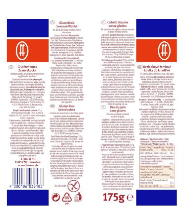 Leimer Gluten-Free Bread Cubes - Perfect for Dumplings | 175g Pack | International Shipping - Buy Online on GoSupps.com