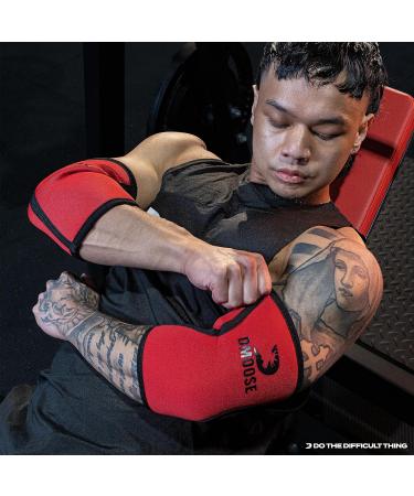 DMoose Elbow Sleeves 5mm Neoprene Elbow Support for Weightlifting Powerlifting & Tendonitis Relief. USPA Approved. Strong & Durable for Men & Women. Reversible Design Reinforced Stitching Sleeves XX-Large Black-Pink - Buy Online on GoSupps.com