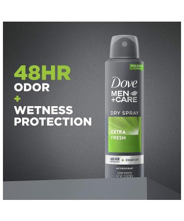 Dove Men+Care Extra Fresh Dry Spray Antiperspirant Deodorant 3.8 oz - 48-Hour Sweat and Odor Protection - Buy Online on GoSupps.com