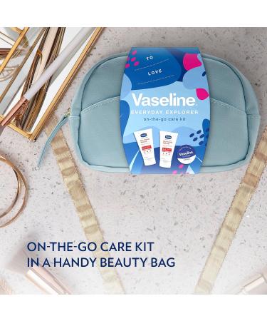 Vaseline On-The-Go Beauty Bag Gift Set: 2 Anti-Bac Hand Creams & Lip Balm for Moisturized Lips & Hands - 3 Piece Set (NEW 2023) - Buy Online on GoSupps.com