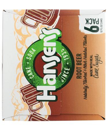 Hansen's Creamy Rootbeer 12 Fl Oz - 6 Pack | Refreshing Soda - Buy Online on GoSupps.com