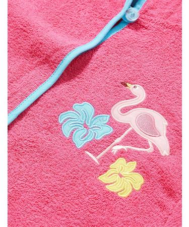 Playshoes Unisex Children's Terry Cloth Bathrobe Dressing Gown 146-152 - Flamingo | Soft Stylish & Perfect for Kids - International Shipping Available - Buy Online on GoSupps.com