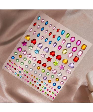 Face Jewels Gems Stick on Face Rhinestones for Makeup Body Jewels Face Crystals Eye Gems jewels Diamonds Rhinestone Stickers for Face Eye Euphoria (Big Heart)