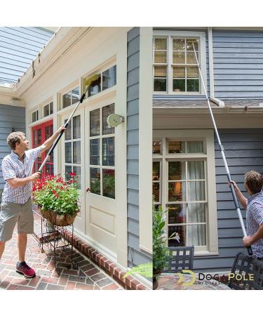 DocaPole Window Squeegee and Scrubber Combo Attachment with 3 Blades - Fits Any DocaPole - Single Pivot - Buy Online on GoSupps.com