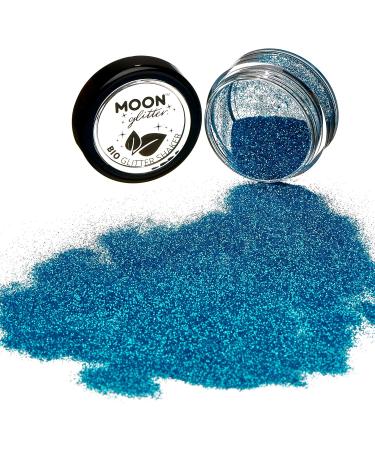 Biodegradable Eco Glitter Shaker - Blue - 5g | Moon Glitter - Cosmetic Bio Festival Makeup for Face, Body, Nails, Hair, Lips - Buy Online on GoSupps.com