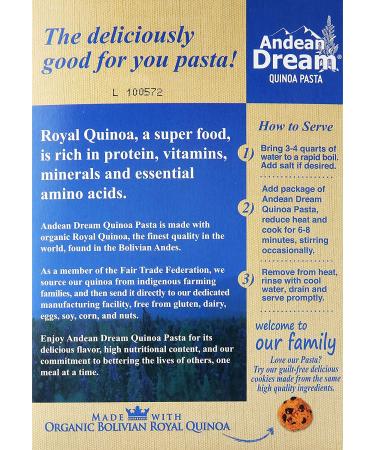 Andean Dream Organic Quinoa Pasta - Gluten Free 8 oz - Buy Online on GoSupps.com