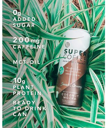 KITU SUPER COFFEE Vegan Protein Coffee Coconut Mocha 11 Fl Oz 12 Pack - 10g Protein, 0g Added Sugar, 90 Calories | Iced Coffee Keto Coffee, Pea Protein, Plant Based, Gluten Free - Buy Online on GoSupps.com