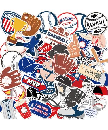 Anor Wishlife Baseball PVC Waterproof Stickers(50pcs) for Bottles,Luggages,Laptop,Skateboard,Notebooks,Cars,Motorcycles,Bicycles 6