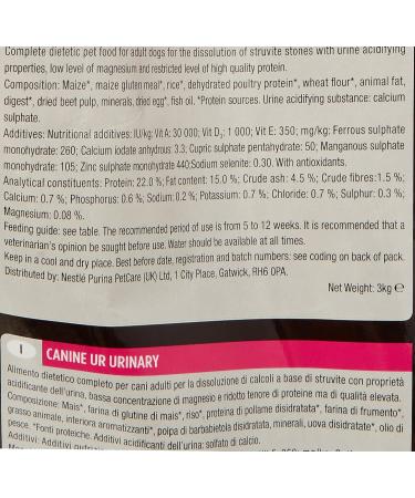 PURINA PPVD Canine Ur Bag Dog Food 3 kg - Pack of 2 - Buy Online on GoSupps.com