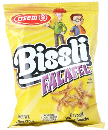 Bissli Falafel Flavored Crunchy Wheat Snack Perfect Lunch Snack for Kids & Adults 2.5oz Bag (Pack of 24) Falafel Pack of 24
