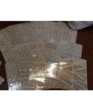 Fat-catz-copy-catz 5x mixed large sheets of nail art water transfer stickers various designs each sheet has 12 smaller sheets 60 designs - Buy Online on GoSupps.com