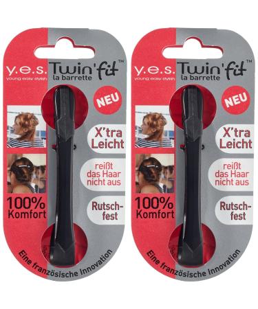 Solida Twin Fit Black Hair Clips - Pack of 2 | Durable & Stylish Hair Accessories for All Hair Types - Buy Online on GoSupps.com