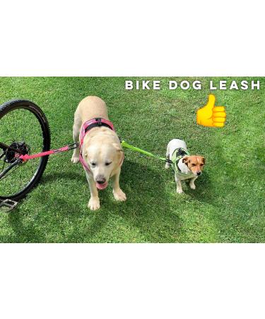 Bike and Dog - Patented Pink Bicycle Dog Leash with Toolless Attachment & Special Dishes - Ideal for Dog Lovers! - Buy Online on GoSupps.com