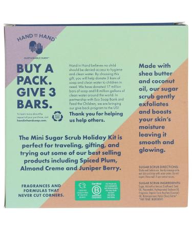 Buy HAND IN HAND Sugar Scrub Holiday Assortment Minis Gift Set - 3 CT | Best International Shipping - Buy Online on GoSupps.com