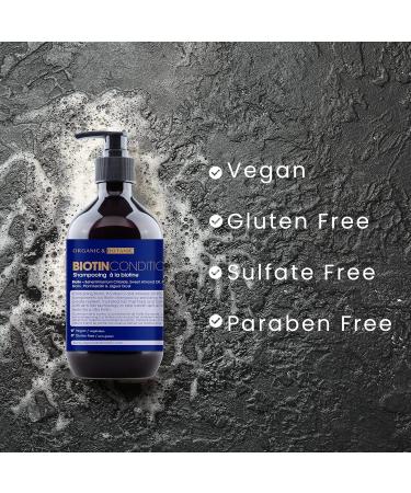Organic & Botanic Biotin Conditioner 500ml | Nourishing Shampoo for Dry Hair | Prevents Premature Hair Loss & Greying - Buy Online on GoSupps.com