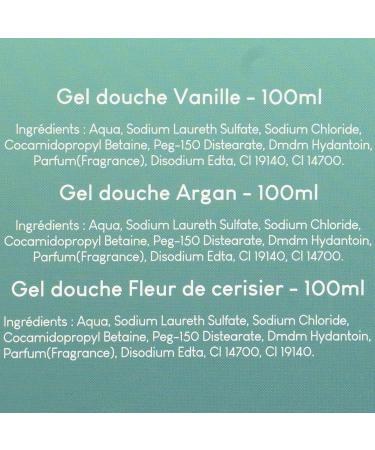  French Tendance Enchanted Forest Shower Gel Trio 100ml - Argan Cherry Blossom Vanilla - Body Care Kit Pampering Bath - Women's Beauty and Wellness Gift Set - Travel Size - French Trend - Buy Online on GoSupps.com